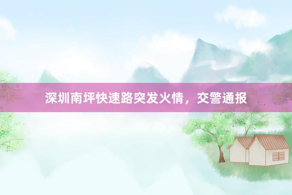 深圳南坪快速路突发火情，交警通报