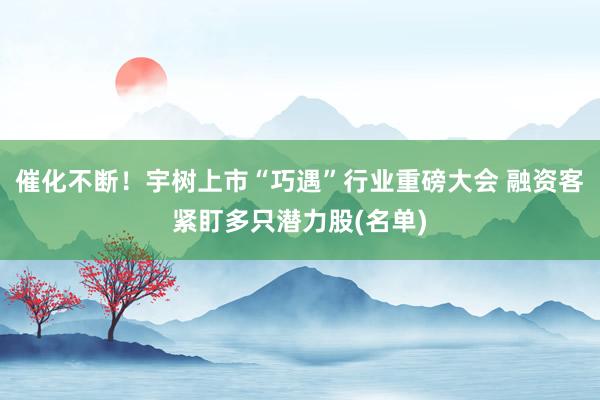 催化不断！宇树上市“巧遇”行业重磅大会 融资客紧盯多只潜力股(名单)