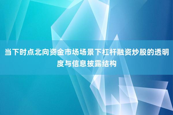 当下时点北向资金市场场景下杠杆融资炒股的透明度与信息披露结构
