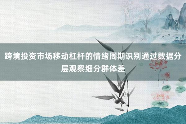 跨境投资市场移动杠杆的情绪周期识别通过数据分层观察细分群体差