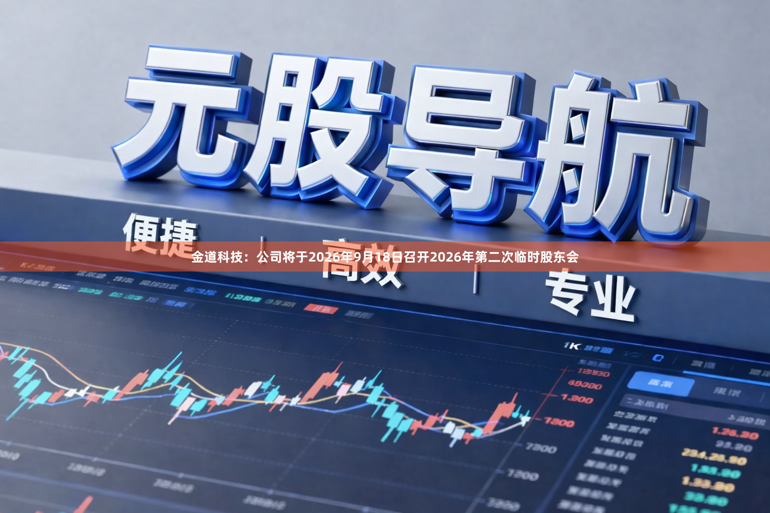 金道科技:公司将于2026年9月18日召开2026年第二次临时股东会