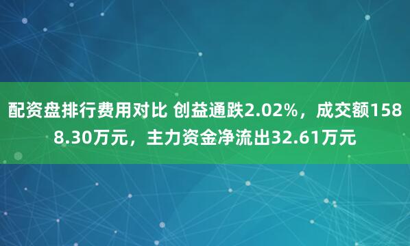 配资盘排行费用对比 创益通跌2.02%，成交额1588.30万元，主力资金净流出32.61万元